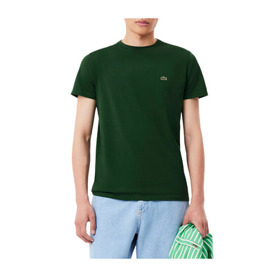 T-shirt Uomo in cotone Pima Verde modello frontale