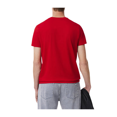 T-shirt Uomo in cotone Pima Rosso modello retro