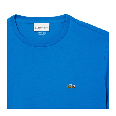 T-shirt Uomo modello Pima Azzurro dettaglio ravvicinato