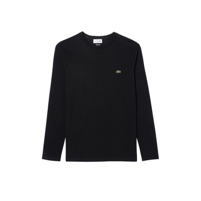 T-shirt Uomo in cotone Pima a maniche lunghe Nero
