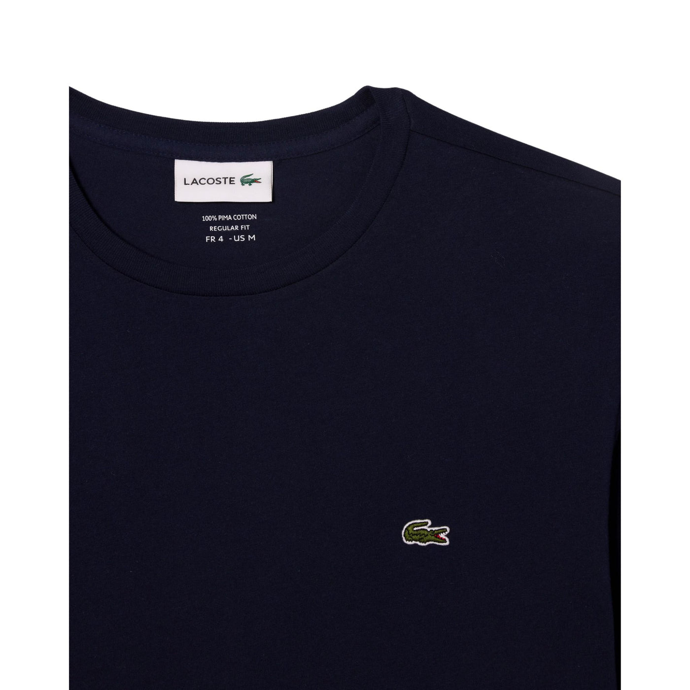T-shirt Uomo in cotone Pima a maniche lunghe Navy dettaglio