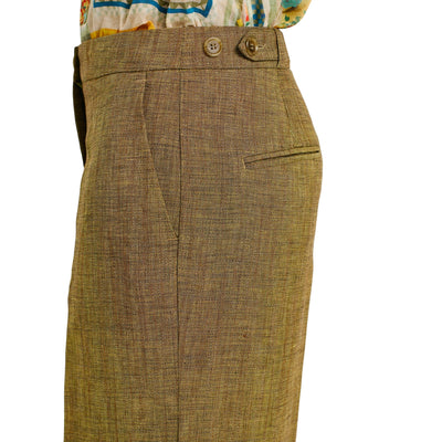 Pantaloni Thiago da donna in viscosa e lino dettaglio