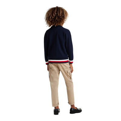 Cardigan Bambino con motivo iconico del brand modello retro