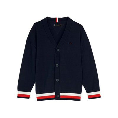 Cardigan Bambino con motivo iconico del brand