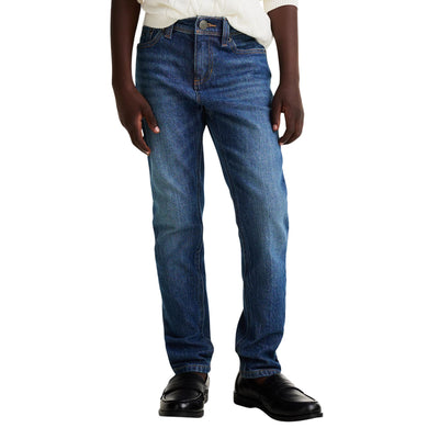 Jeans Scanton Y da bambino slim fit sbiaditi modello frontale