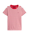 T-shirt Bambino a righe rosso/bianco con bandierina