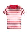 T-shirt Ragazzo a righe rosso/bianco con bandierina