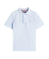Polo Celeste Bambino con bandierina ricamata