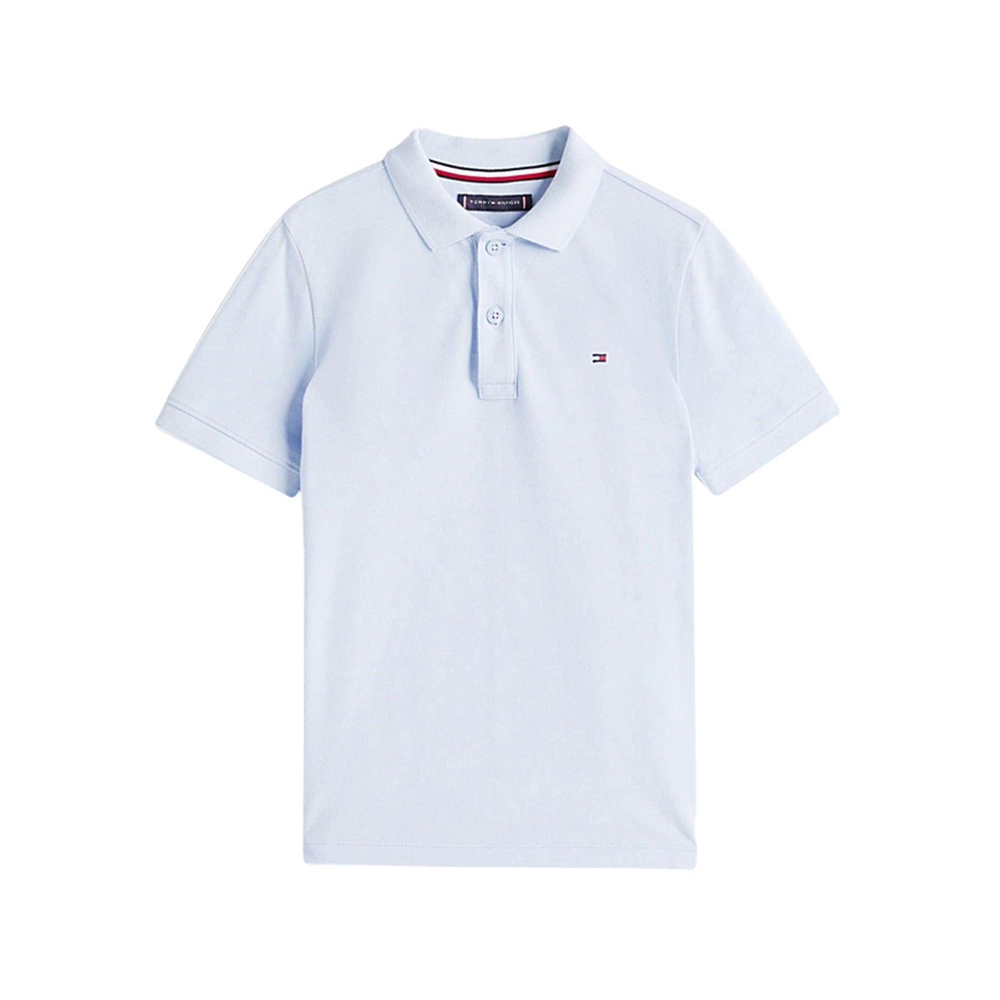 Polo Celeste Bambino con bandierina ricamata