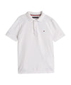 Polo Bianca Bambino con bandierina ricamata