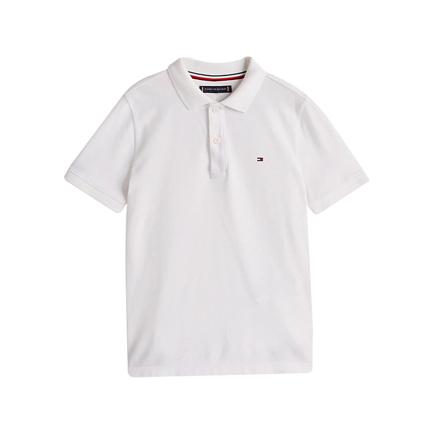 Polo Bianca Bambino con bandierina ricamata