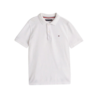 Polo Bianca Bambino con bandierina ricamata