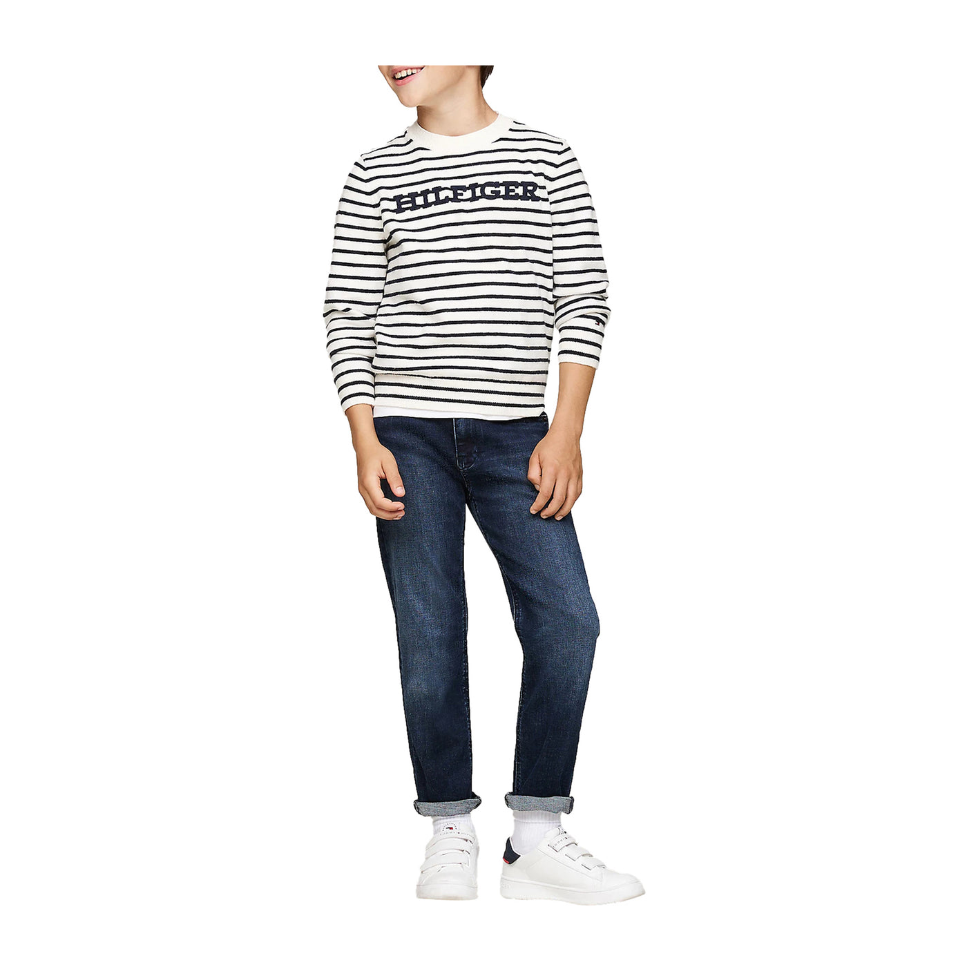 Jeans Bambino straight fit stile skater modello intero frontale