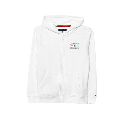 Acquista subito la Felpa da bimbo, realizzata in cotone elasticizzato, chiusura con zip, e tasche laterali firmata Tommy Hilfiger su Old England: vieni a scoprire tutta la collezione sul nostro sito.