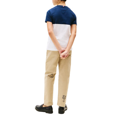 T-shirt Ragazzo Bicolor Navy/Bianco