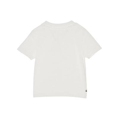 T-shirt Neonato in bianco con logo retro