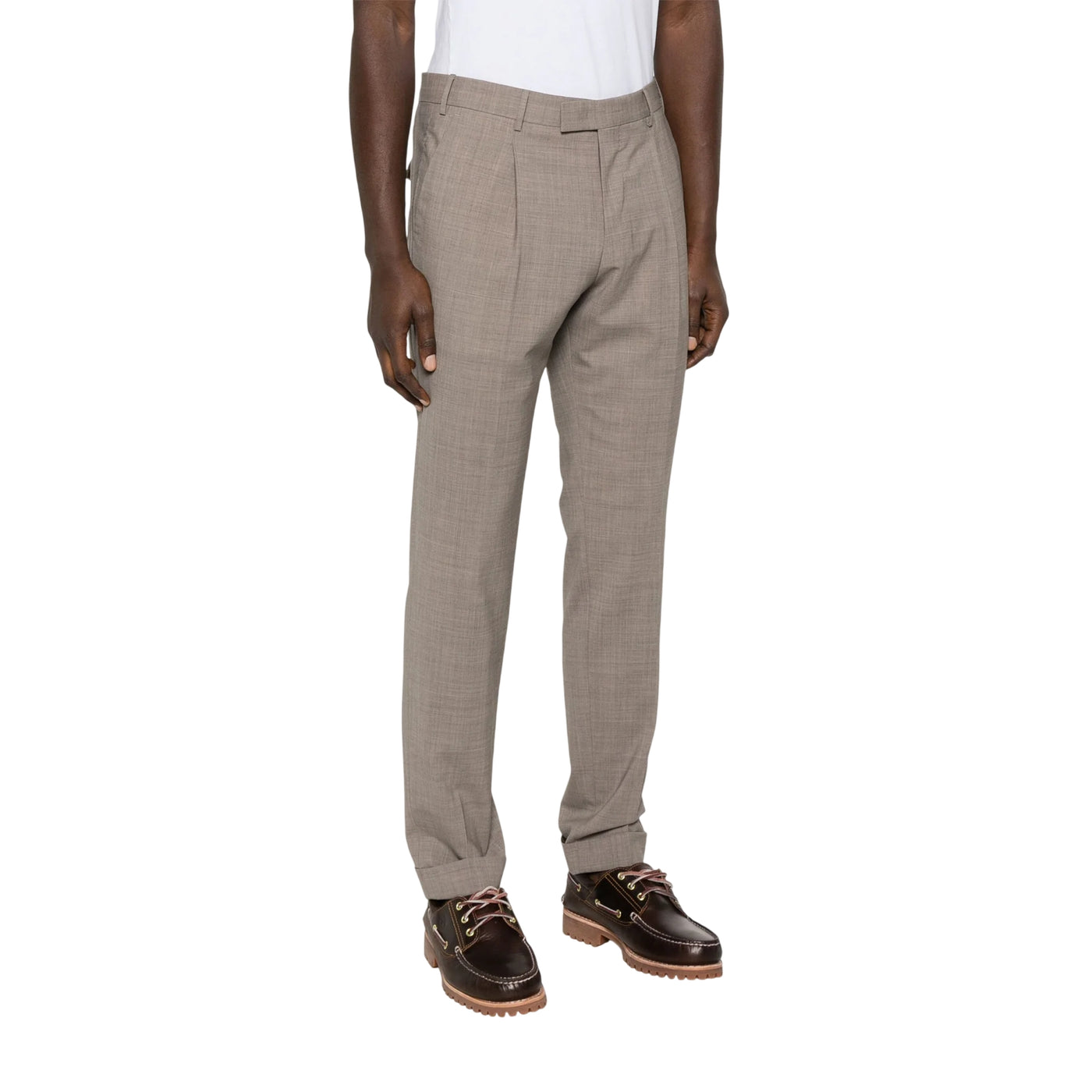 Pantaloni Master Uomo in lana four season Beige modello frontale