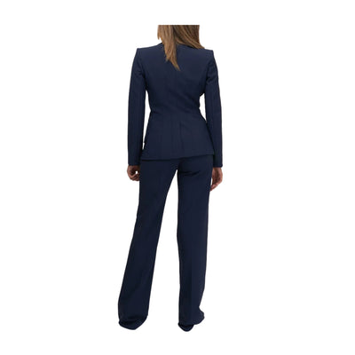 Tailleur Donna Navy con bottoni logati e patte laterali