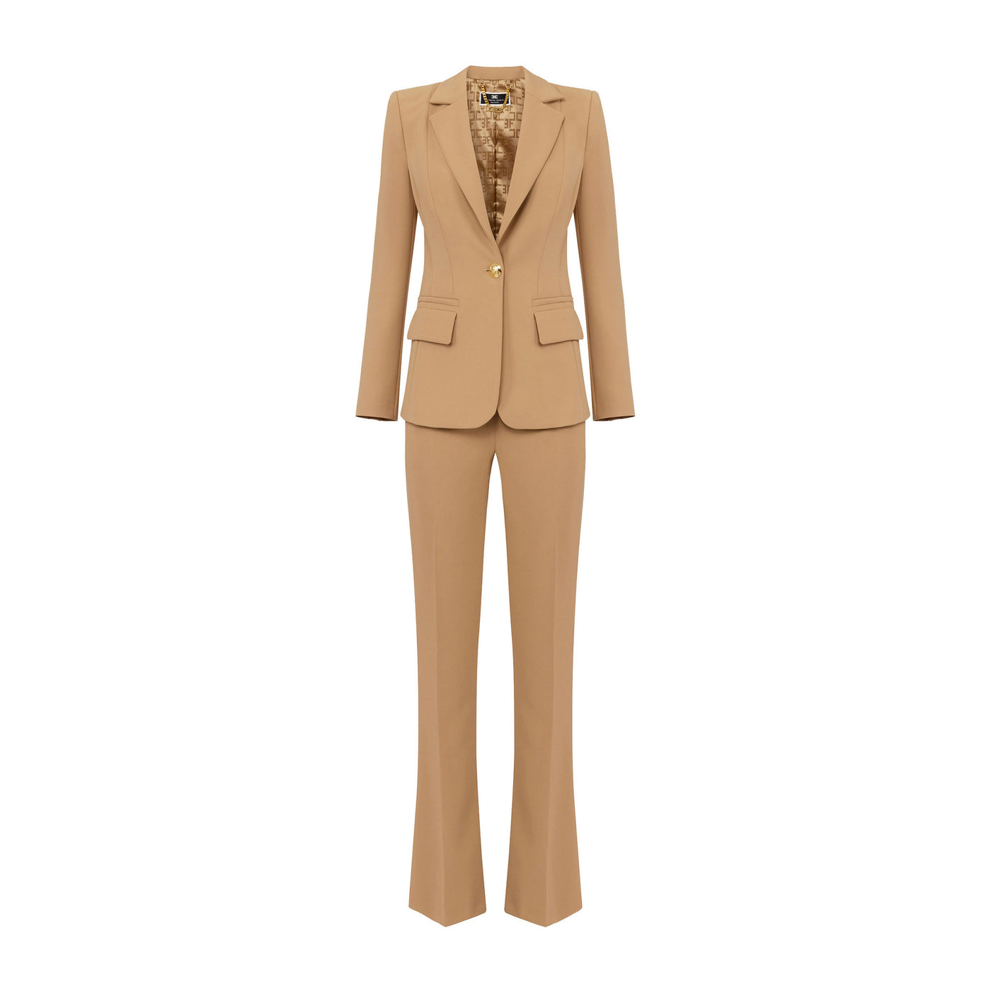 Tailleur Donna monopetto con pantalone flare