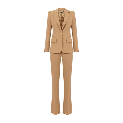 Tailleur Donna monopetto con pantalone flare