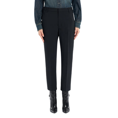 Pantalone Donna, Nima modello chino, in misto lana a tinta unita
