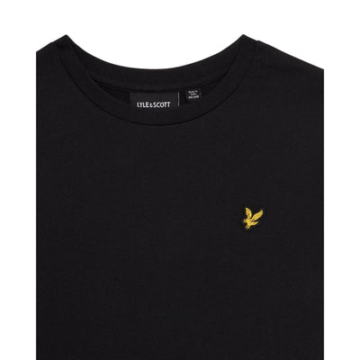 T-shirt Bambino in tinta unita nera dettaglio