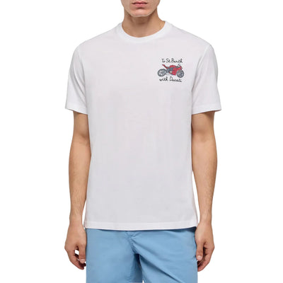 Acquista subito la T-shirt Uomo, in puro cotone a maniche corte e logo ricamato sulla manica, firmata Saint Barth su Old England: vieni a scoprire tutta la collezione sul nostro sito