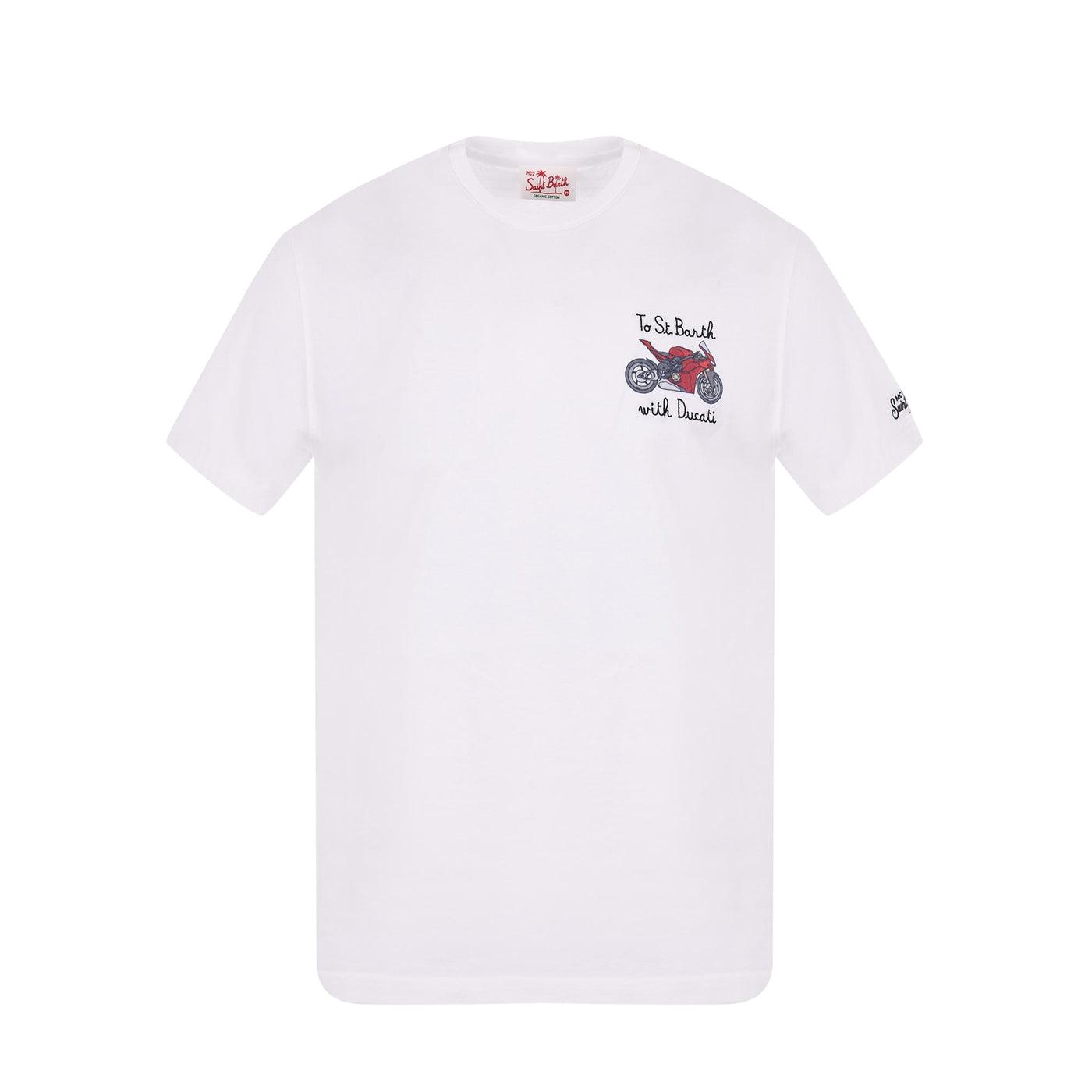 Acquista subito la T-shirt Uomo, in puro cotone a maniche corte e logo ricamato sulla manica, firmata Saint Barth su Old England: vieni a scoprire tutta la collezione sul nostro sito