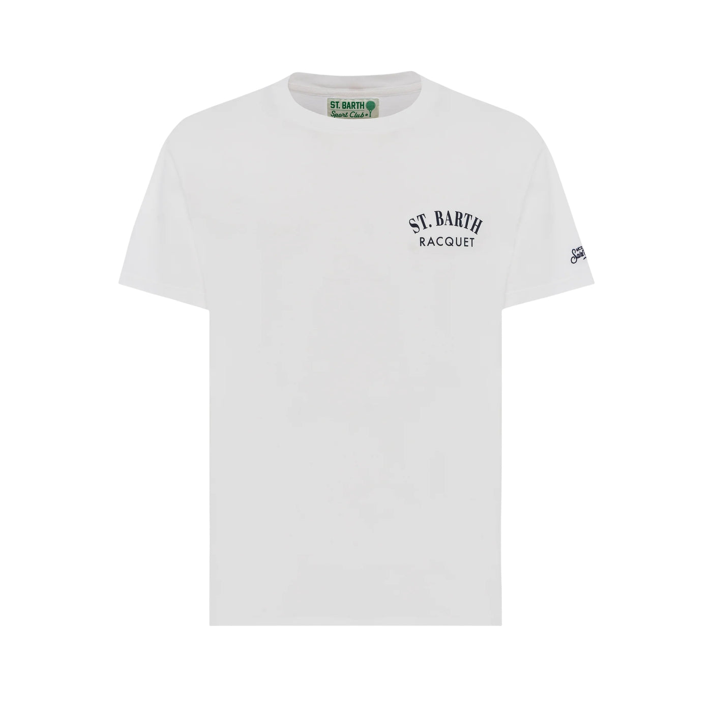 Acquista subito la T-shirt Uomo, in puro cotone a maniche corte, con logo ricamato sulla manica firmata Saint Barth su Old England: vieni a scoprire tutta la collezione sul nostro sito