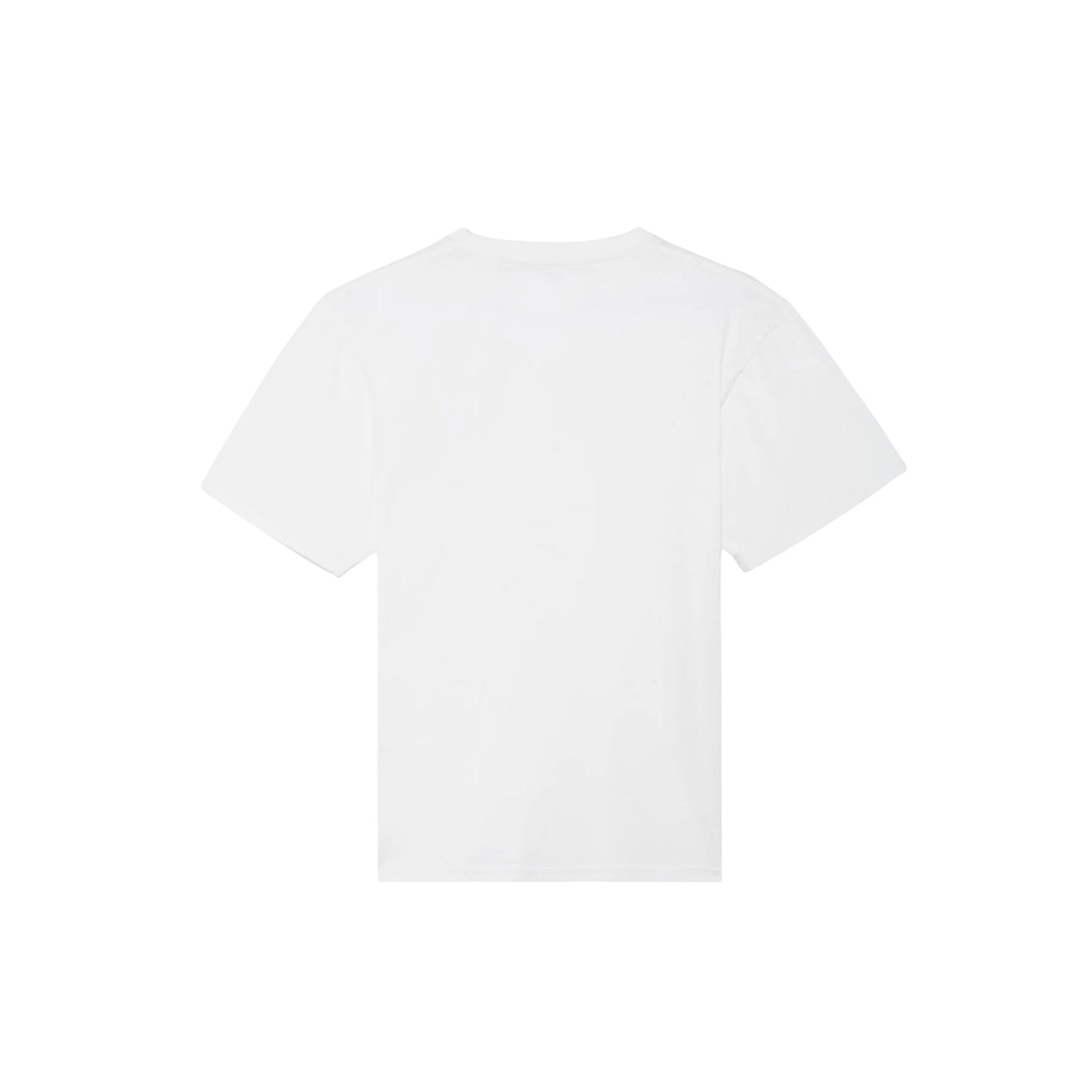 T-shirt Uomo in tinta unita bianca con logo ricamato retro