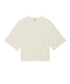 T-shirt Donna Boxy con logo sur ton crema