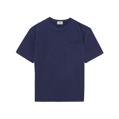 T-shirt Unisex tinta unita blu con logo sur ton