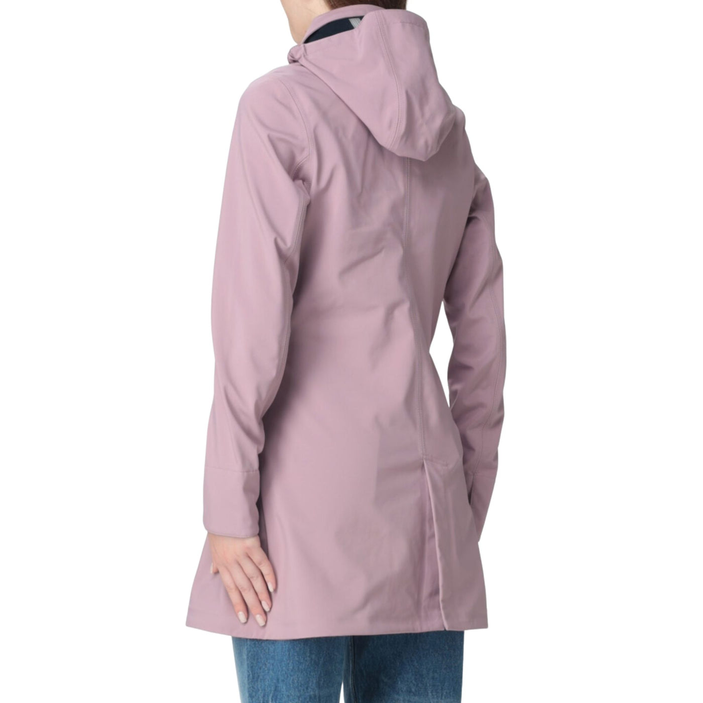 Long women's trench coat with collar