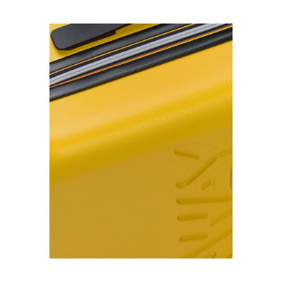 Trolley Unisex rigido con un maxi logo frontale in tono colore
