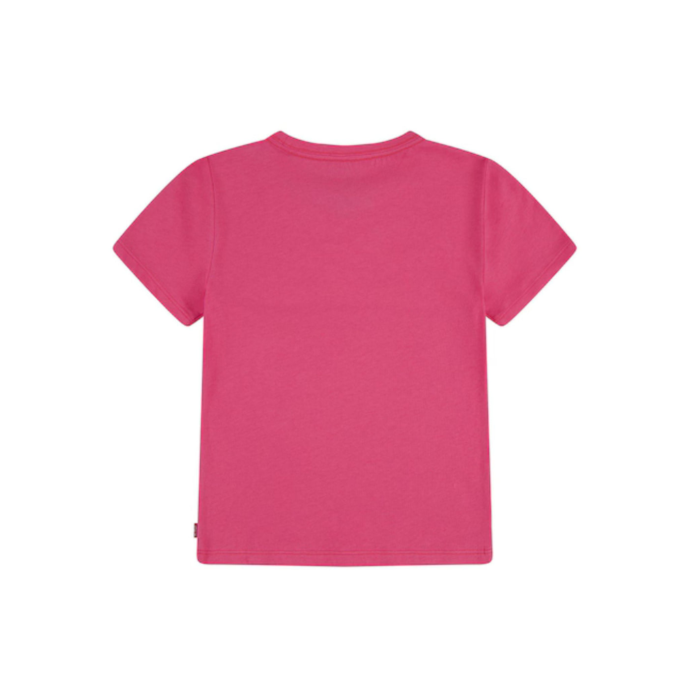 T-shirt Bambina Fucsia in cotone con logo frontale