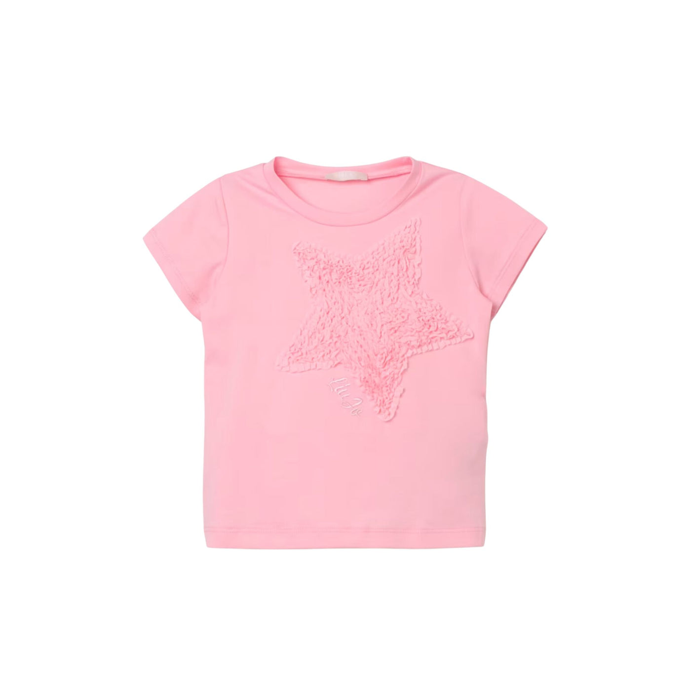 T-shirt Bambina in cotone a maniche corte con stella frontale