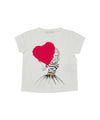 T-shirt Bambina in cotone tinta unita con stampa frontale