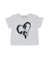 T-Shirt Bambina Bianca con stampa