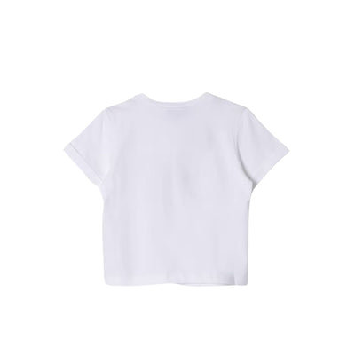 T-shirt Bambina a girocollo con stampa frontale e maniche corte 