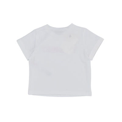 T-shirt Bambina in cotone con scollatura girocollo e maniche corte 