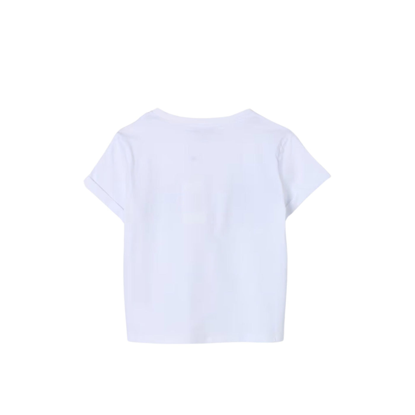 T-shirt Bambina in cotone a girocollo con logo stampato