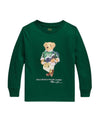 T-shirt Bambino Verde con stampa frontale e polsini