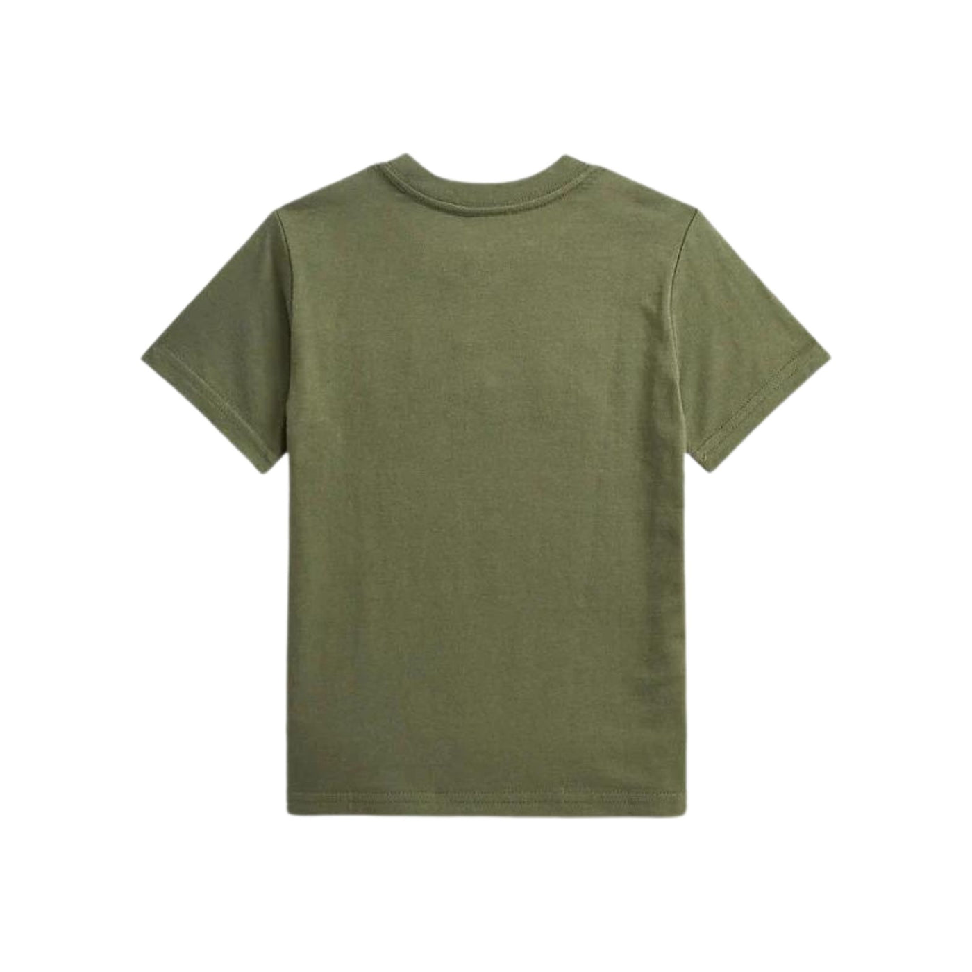 T-shirt Bambino Verde con scollatura girocollo e logo frontale