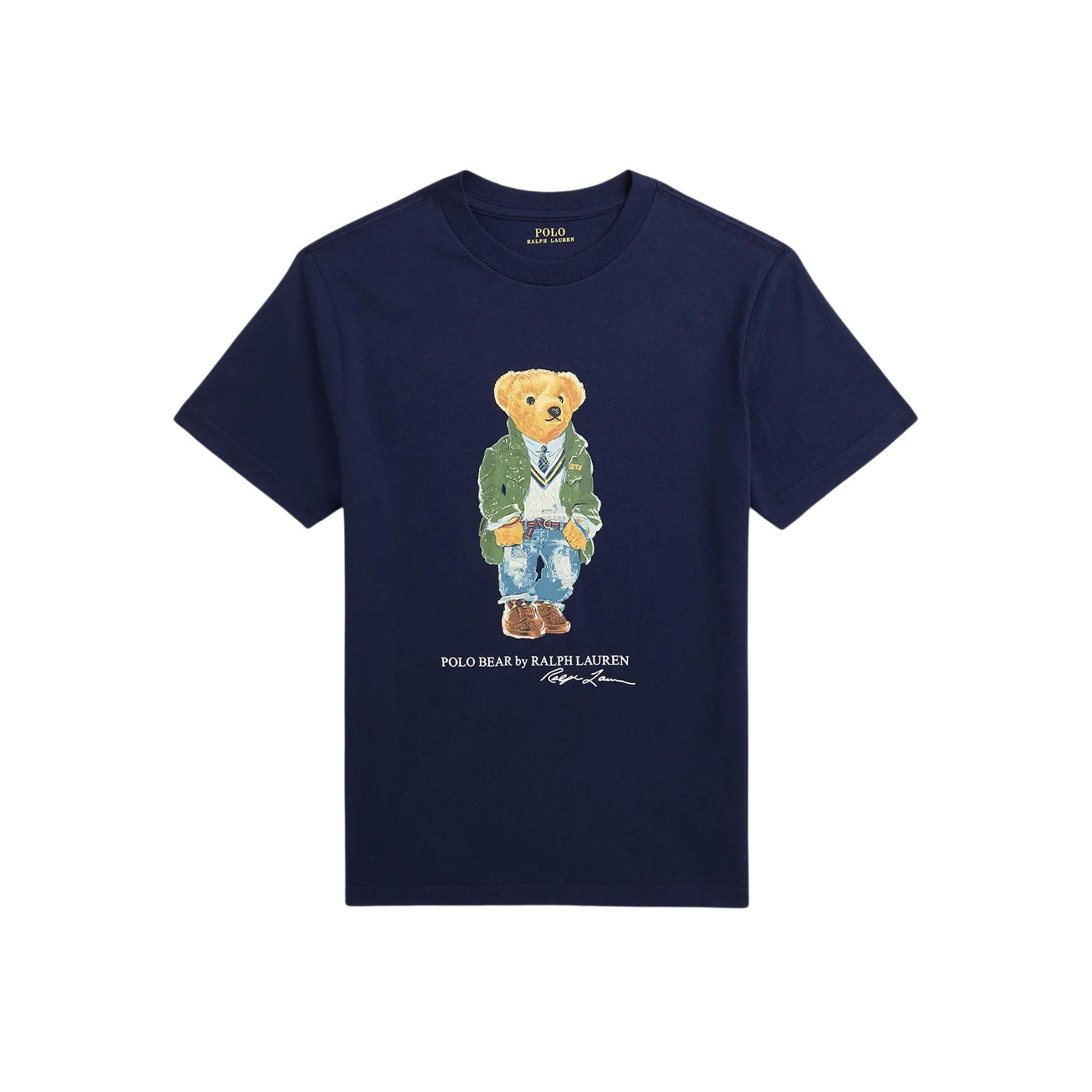 T-shirt Bambino in cotone con maniche corte e maxi stampa frontale Bear