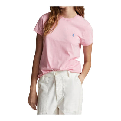 T-shirt Donna in cotone con scollatura girocollo e maniche corte