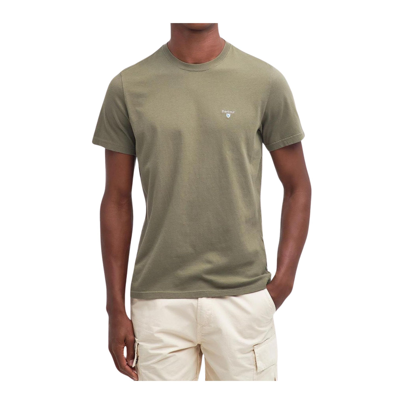 T-shirt Uomo classica in cotone con scollatura girocollo