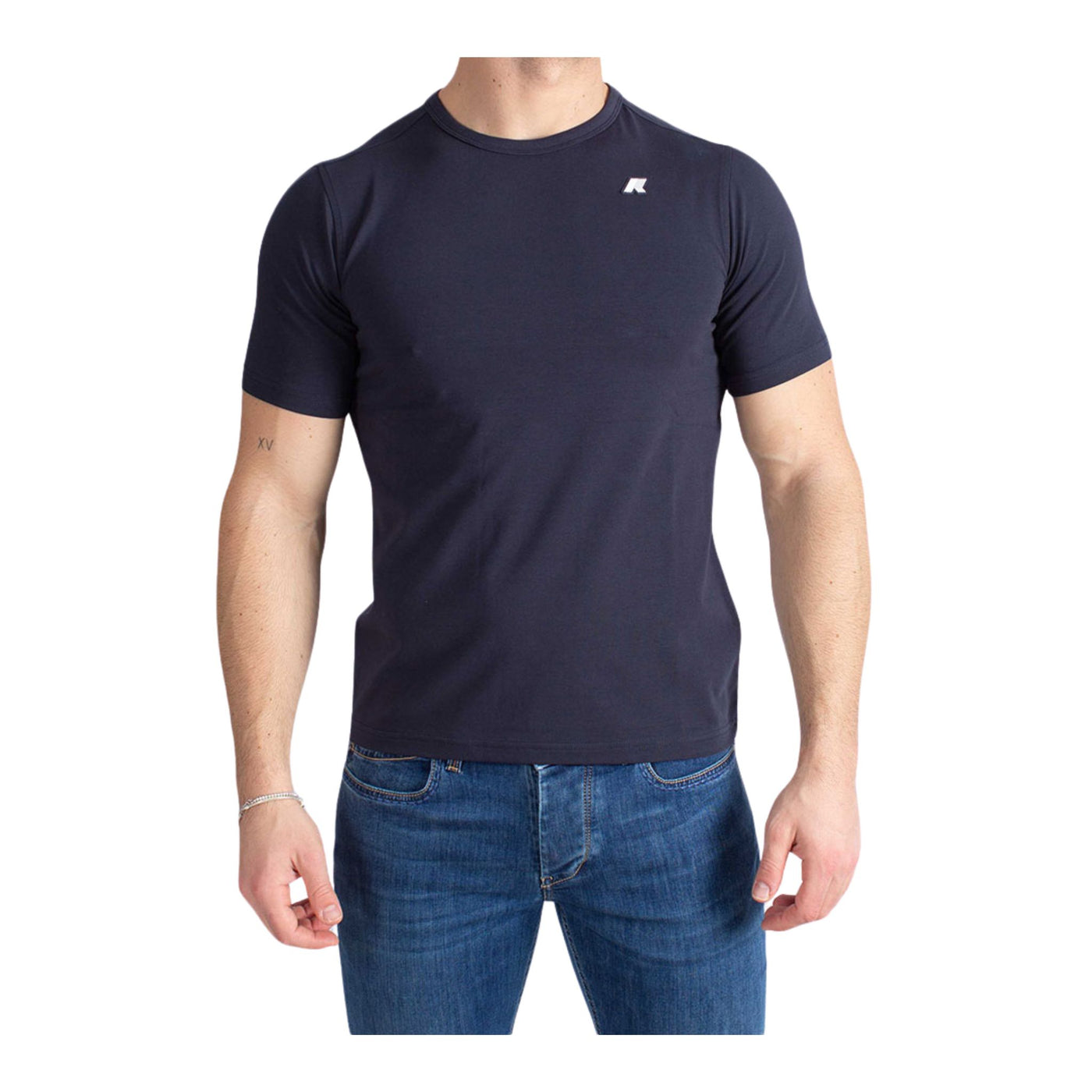 T-shirt Uomo in cotone con scollatura girocollo e maniche corte