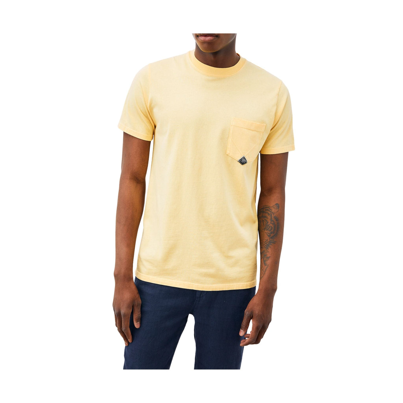 T-shirt Uomo in cotone, dal design classico, a maniche corte con logo applicato