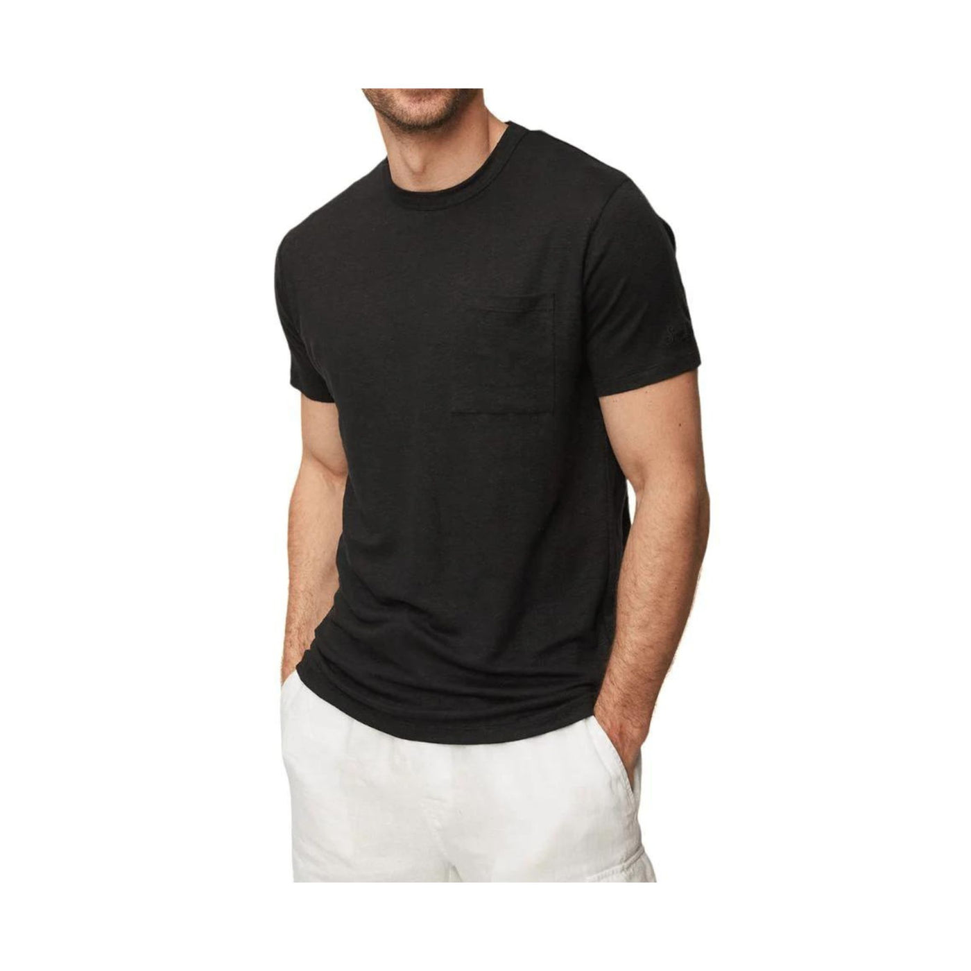 Men's crew neck T-shirt with pocket