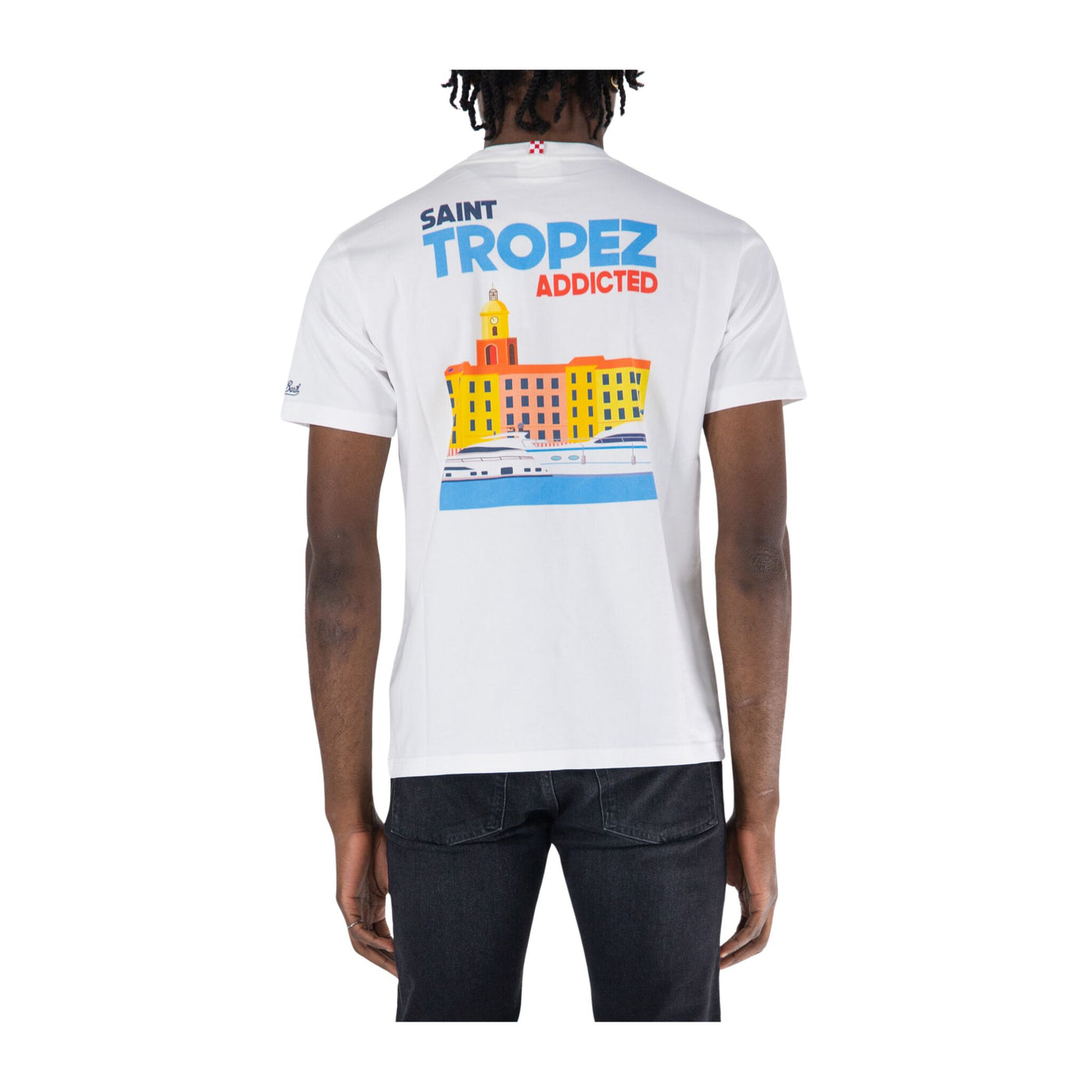 T-shirt Uomo in cotone con maxi stampa Saint Tropez posteriore